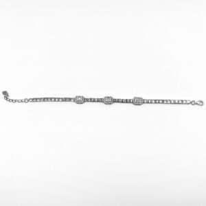 three cusion cut bracelet