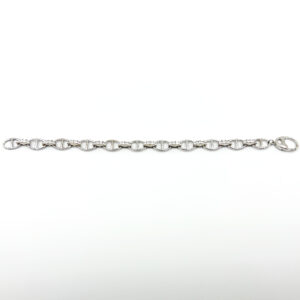 Linking hoops with diamonds bracelet