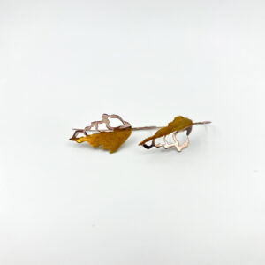 Two tone variegated leaf earrings from ekatvajewls