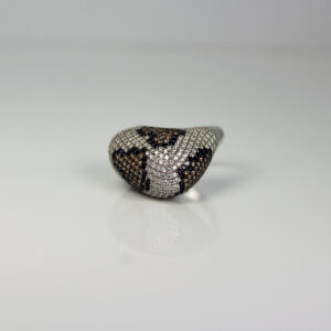 Turkish rings in black & brown diamonds