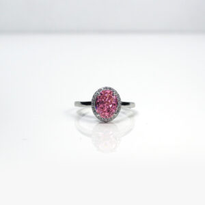 Pink Mossanite Subtle Ring