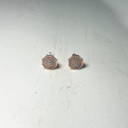 Golden Octagon Cut Studs