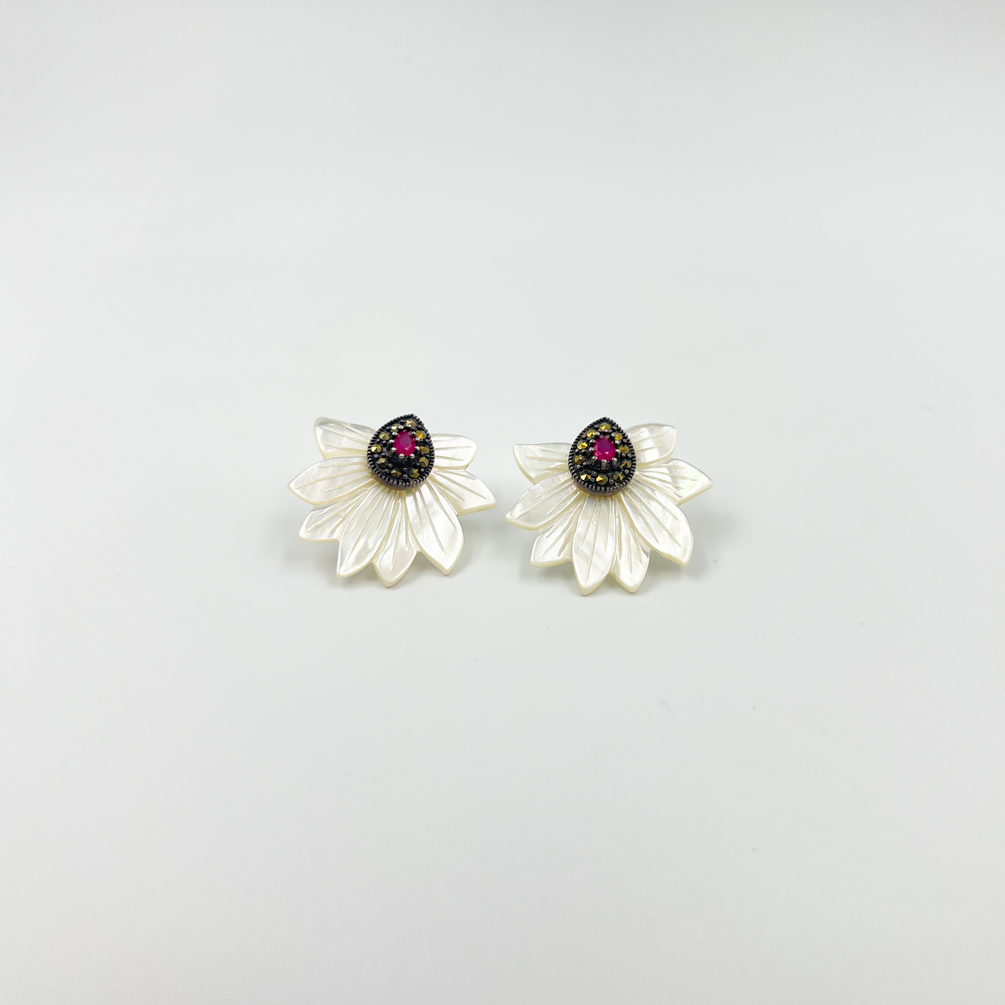 55 Pearl Leaf Studs from ekatvajewls